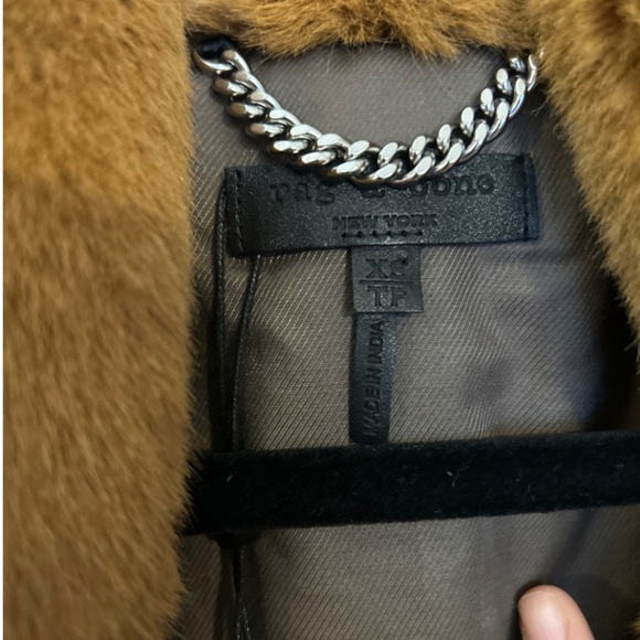 NWT Rag & Bone Camel Shearling Robe Coat - Picture 4 of 7